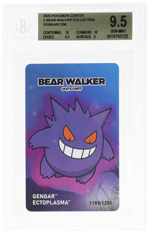 2025 Pokemon Center X Bear Walker Collection Gengar BGS 9.5