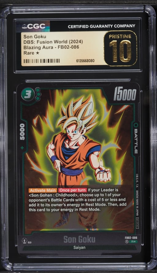 2024 Dragon Ball Super Fusion World Blazing Aura Son Goku #FB02-086 CGC 10 PRISTINE