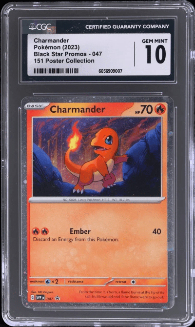 2023 Pokemon Scarlet and Violet Black Star Promo 151 Poster Collection Charmander #047 CGC 10