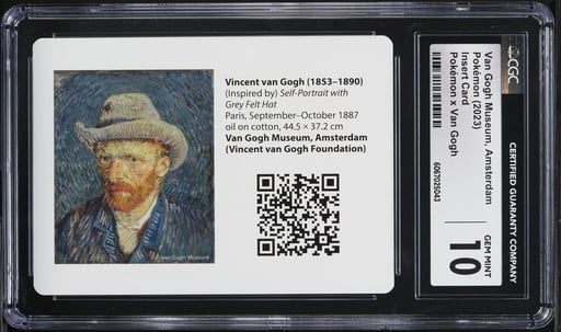 2023 Pokemon X Van Gogh Museum Amsterdam Insert Card CGC 10 GEM MINT