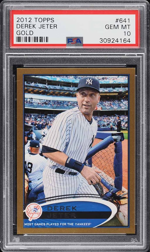 2012 Topps Gold Derek Jeter /2012 #641 PSA 10 GEM MINT