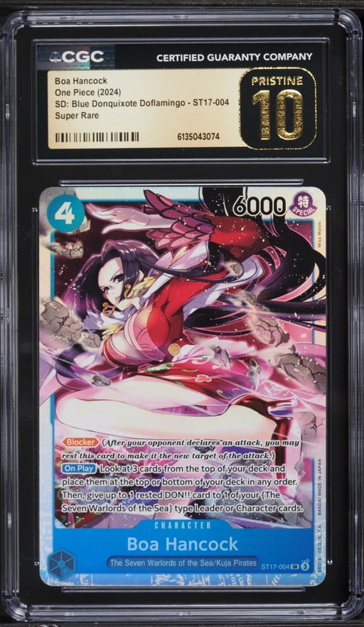 2024 One Piece Japanese Starter Deck Blue Donquixote Doflamingo SR Boa Hancock #ST17-004 CGC 10 PRISTINE