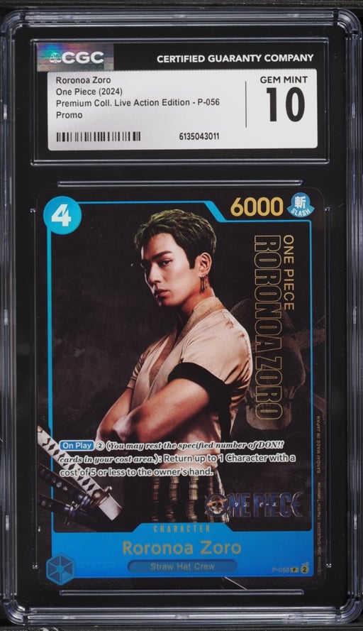 2024 One Piece Premium Collection Live Action Edition Promo Roronoa Zoro #P-056 CGC 10 GEM MINT
