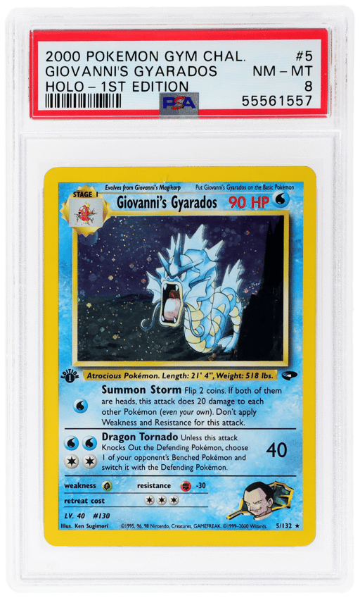 2000 Pokemon Gym Challenge 1st Edition Holo Giovanni's Gyarados #5 PSA 8