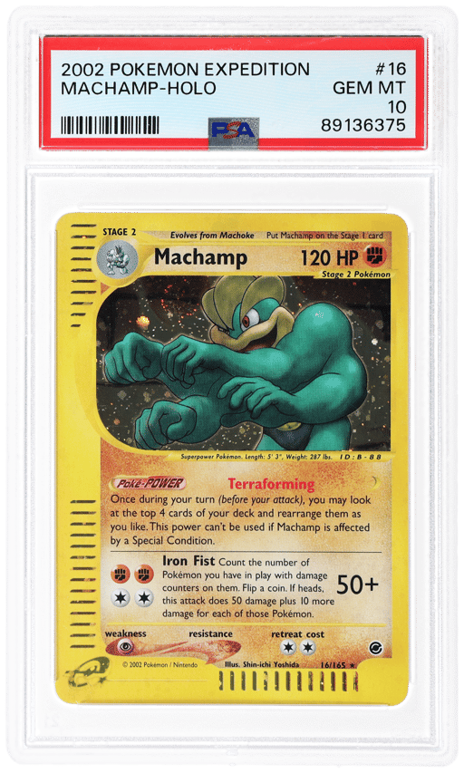 2002 Pokemon Expedition Holo Machamp #16 PSA 10