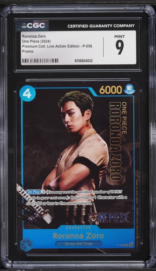 2024 One Piece Premium Collection Live Action Edition Promo Roronoa Zoro #P-056 CGC 9 MINT