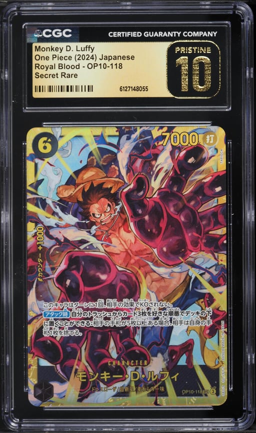 2024 One Piece Japanese Royal Blood SEC Monkey D. Luffy #OP10-118 CGC 10 PRISTINE