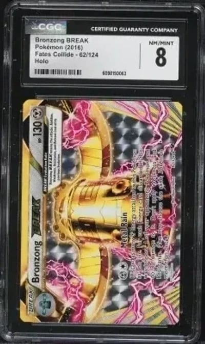 2016 Pokemon XY Fates Collide Alt Art Bronzong BREAK #62 CGC 8 NM-MT