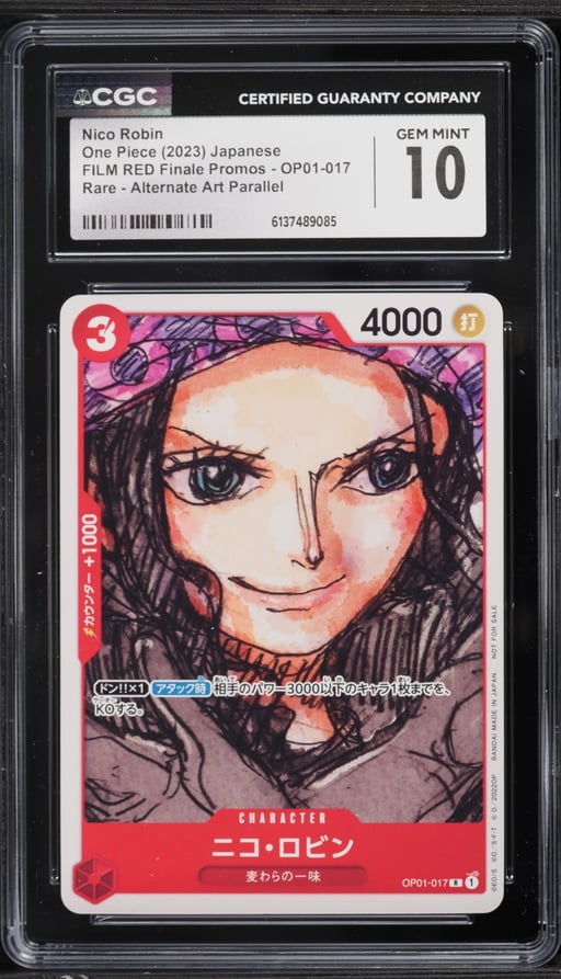 2023 One Piece Japanese Film Red Finale Promo Alt Art Nico Robin #OP01-017 CGC 10 GEM MINT