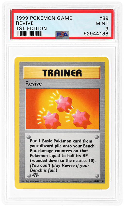 1999 Pokemon Base Set 1st Edition Revive #89 PSA 9