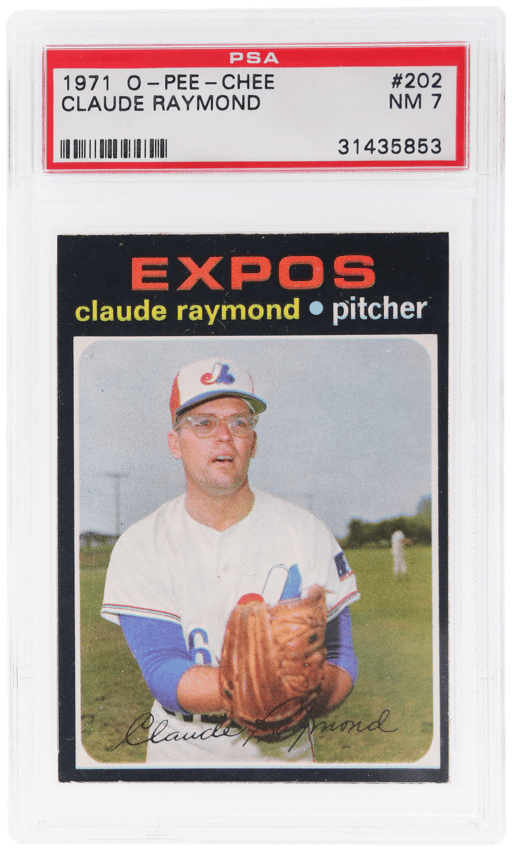1971 O-Pee-Chee Claude Raymond #202 PSA 7