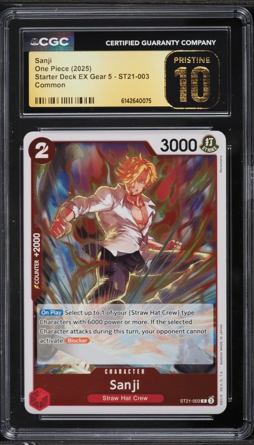 2025 One Piece Starter Deck EX Gear 5 Sanji #ST21-003 CGC 10 PRISTINE