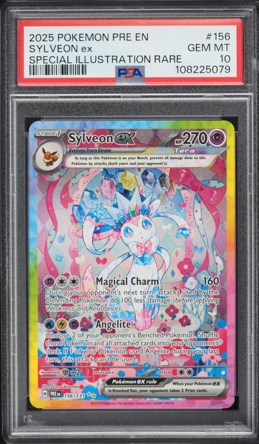 2025 Pokemon Scarlet & Violet Prismatic Evolutions SIR Sylveon Ex #156 PSA 10 GEM MINT
