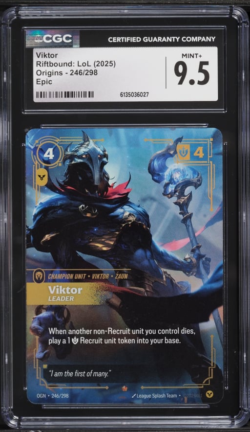 2025 Riftbound League Of Legends Origins Epic Viktor #246 CGC 9.5 MINT+