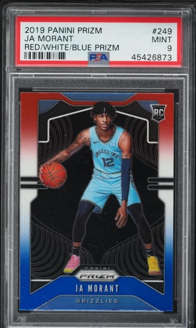 2019 Panini Prizm Red White Blue Ja Morant ROOKIE #249 PSA 9 MINT