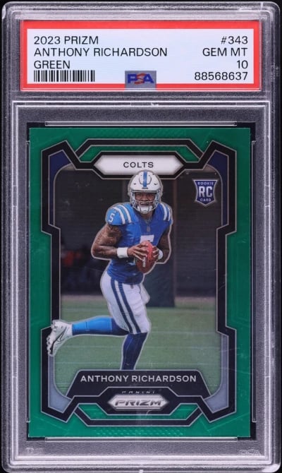 2023 Panini Prizm Green Anthony Richardson ROOKIE #343 PSA 10 GEM MINT