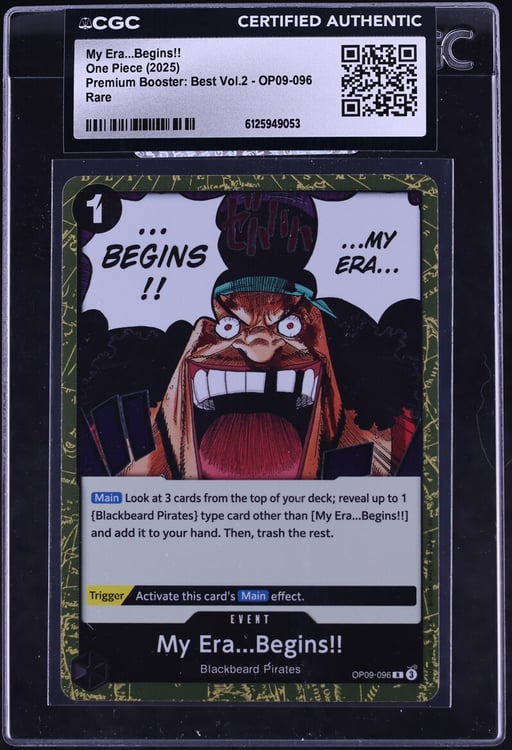 2025 One Piece Premium Booster: Best Vol.2 My Era...Begins!! #OP09-096 CGC AUTH