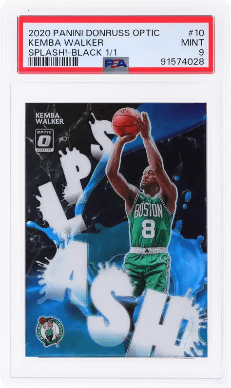 2020 Donruss Optic Splash! Black Kemba Walker #10 1/1 PSA 9