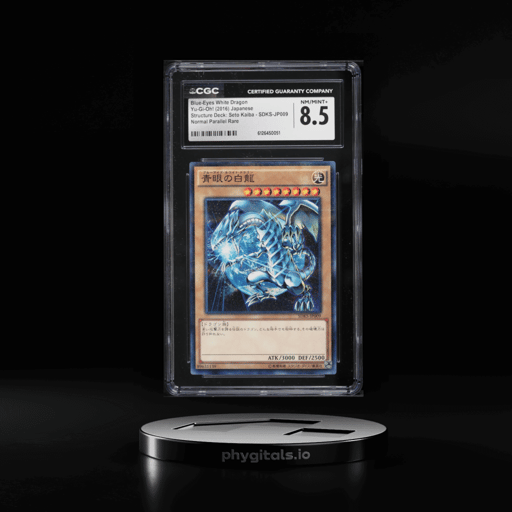 2016 Yu-Gi-Oh! Japanese SD Seto Kaiba Blue-Eyes White Dragon #SDKS-JP009 CGC 8.5 NM-MT+