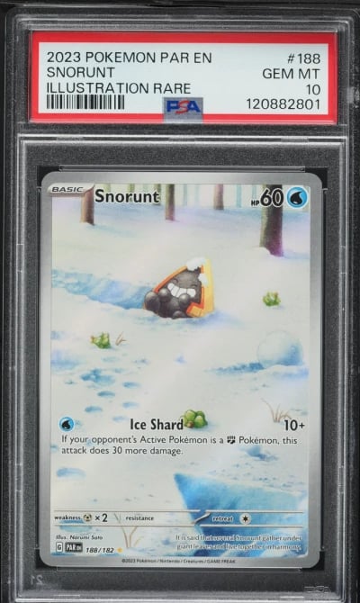 2023 Pokemon Scarlet & Violet Paradox Rift IR Snorunt #188 PSA 10 GEM MINT