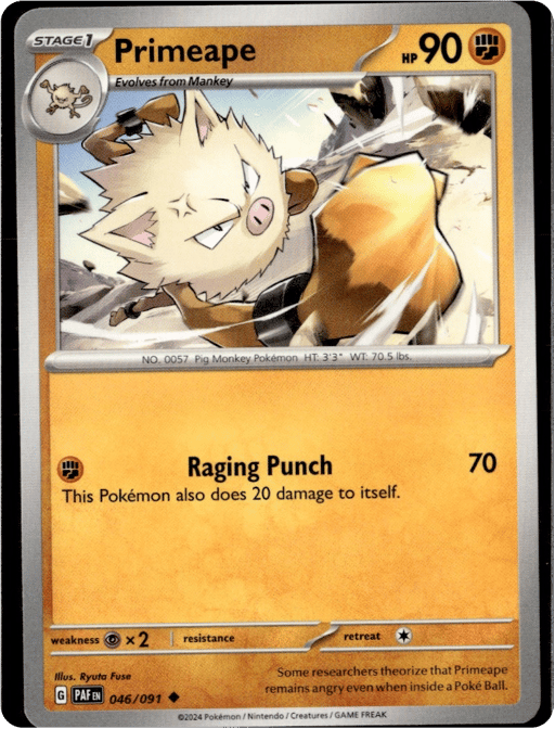 2024 Primeape #46 Paldean Fates