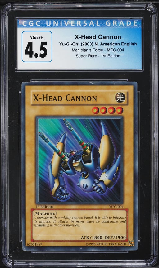 2003 Yu-Gi-Oh! Magician's Force 1st Edition X-Head Cannon #MFC-004 CGC 4.5 VGEX+