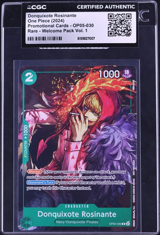 2024 One Piece Promo Welcome Pack Vol. 1 Alt Art Donquixote Rosinante #OP05-030 CGC AUTH