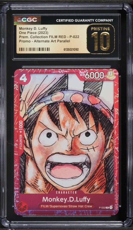 2023 One Piece Promo Premium Collection FILM RED Monkey D. Luffy #P-022 CGC 10 PRISTINE