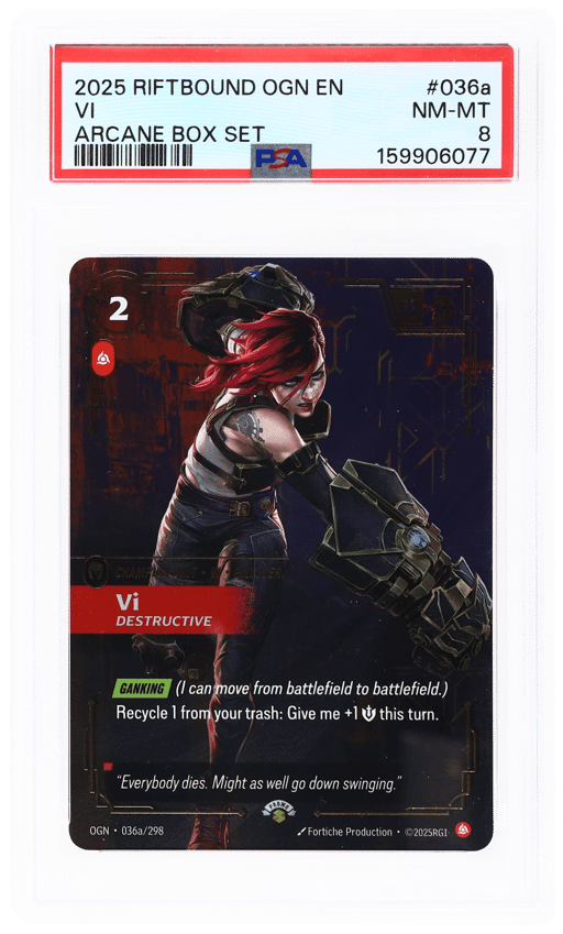 2025 Riftbound League of Legends Origins Arcane Box Set VI #036a PSA 8