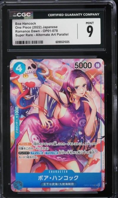 2022 One Piece Japanese Romance Dawn Alt Art Boa Hancock #OP01-078 CGC 9 MINT