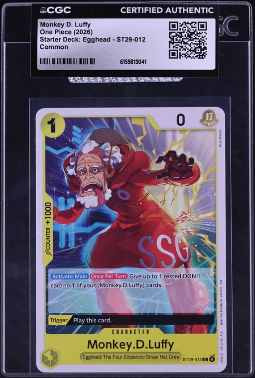 2026 One Piece Starter Deck Egghead Monkey D. Luffy #ST29-012 CGC AUTH