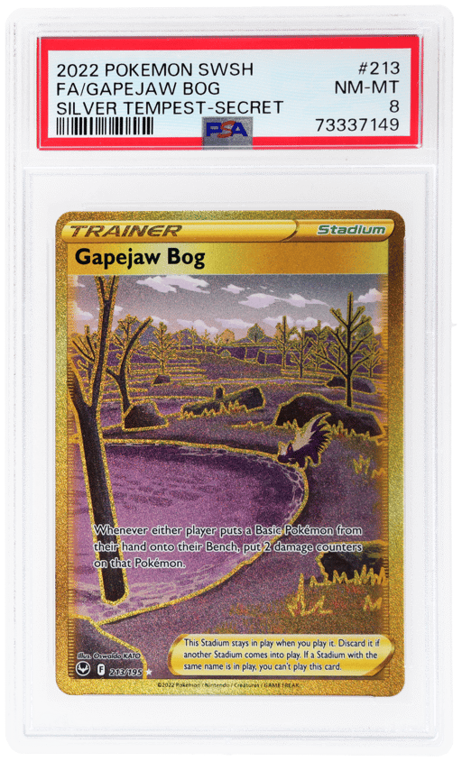 2022 Pokemon Sword and Shield Silver Tempest Gapejaw Bog #214 PSA 8