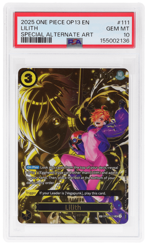 2025 One Piece Carrying On His Will Special Alternate Art Lilith #OP07111 PSA 10