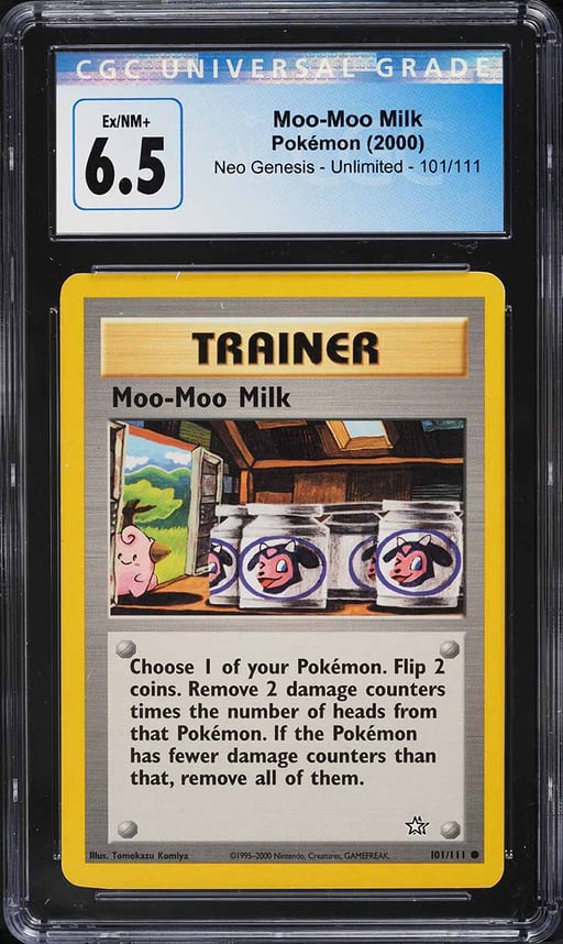 2000 Pokemon Neo Genesis Moo-Moo Milk #101 CGC 6.5 EXMT+