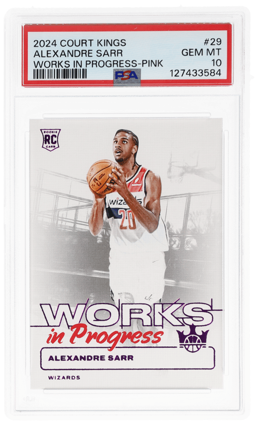 2024 Panini Court Kings Works In Progress Pink Alexandre Sarr #29 36/99 PSA 10