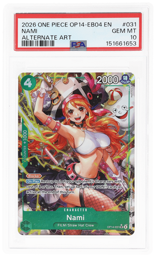 2026 One Piece the Azure Sea's Seven Alternate Art Nami #OP14-031 PSA 10