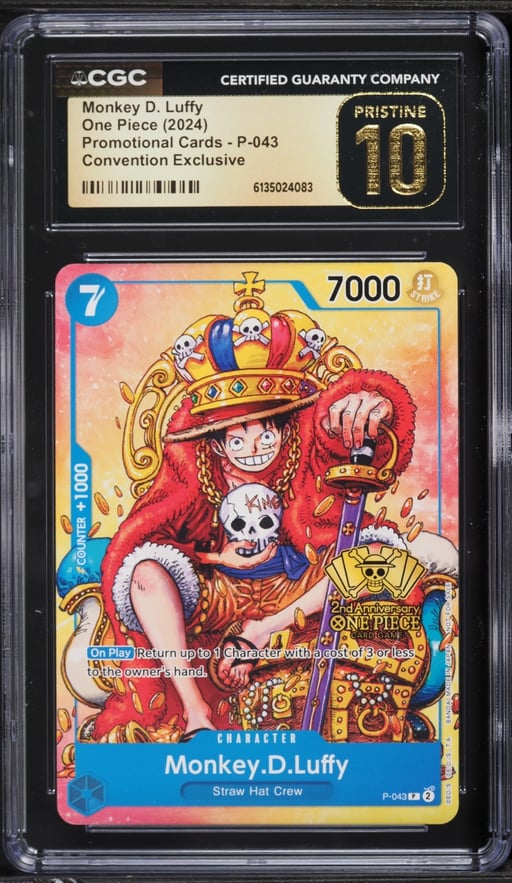 2024 One Piece Promo Convention Exclusive Monkey D. Luffy #P-043 CGC 10 PRISTINE