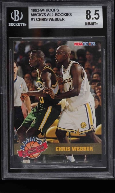1993 Hoops Magic's All-Rookies Chris Webber ROOKIE #1 BGS 8.5 NM-MT+