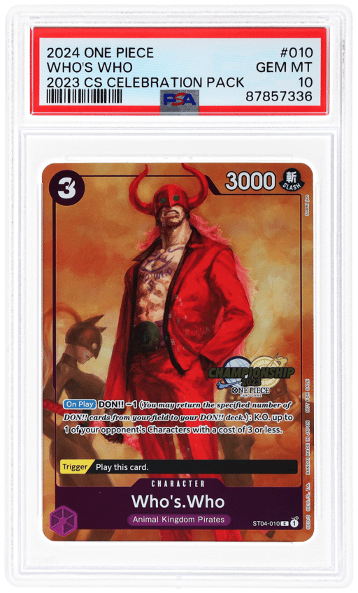 2024 One Piece '23 Championship Celebration Pack Who's Who #ST04010 PSA 10