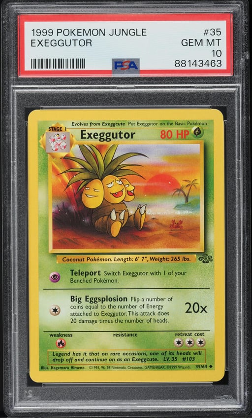 1999 Pokemon Jungle Exeggutor #35 PSA 10 GEM MINT