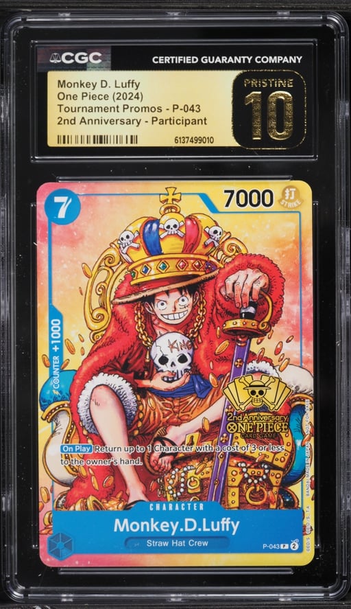 2024 One Piece Promo 2nd Anniversary Participant Monkey D. Luffy #P-043 CGC 10 PRISTINE