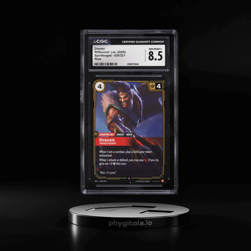 2026 Riftbound League Of Legends LOL Spiritforged Draven #020 CGC 8.5 NM-MT+