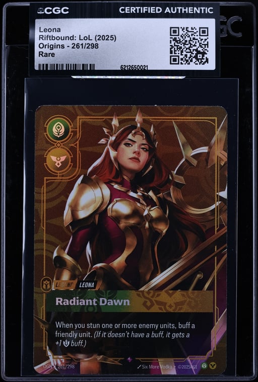 2025 Riftbound League Of Legends LoL Origins Leona #261 CGC AUTH