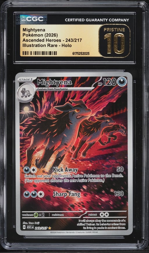 2026 Pokemon Mega Evolution Ascended Heroes IR Mightyena #243 CGC 10 PRISTINE