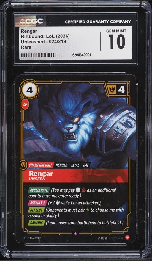 2026 Riftbound: LoL Unleashed Rengar #024 CGC 10 GEM MINT