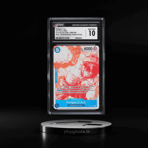 2025 One Piece Promo 3rd Anniversary Treasure Campaign Portgas D. Ace #OP07-053 CGC 10 GEM MINT