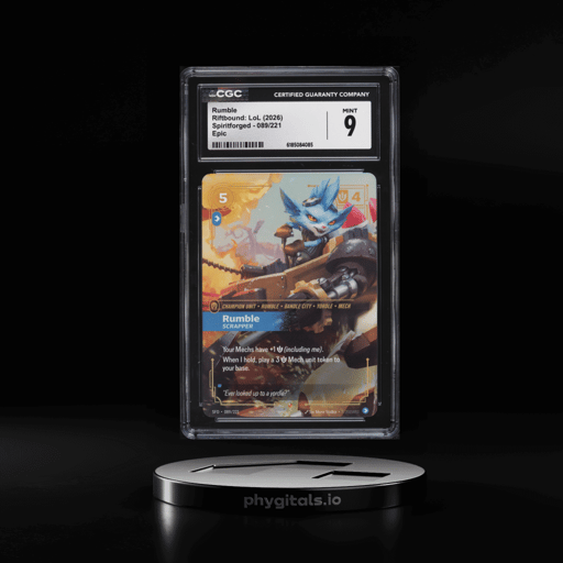 2026 Riftbound League Of Legends LoL Spiritforged Rumble #089 CGC 9 MINT