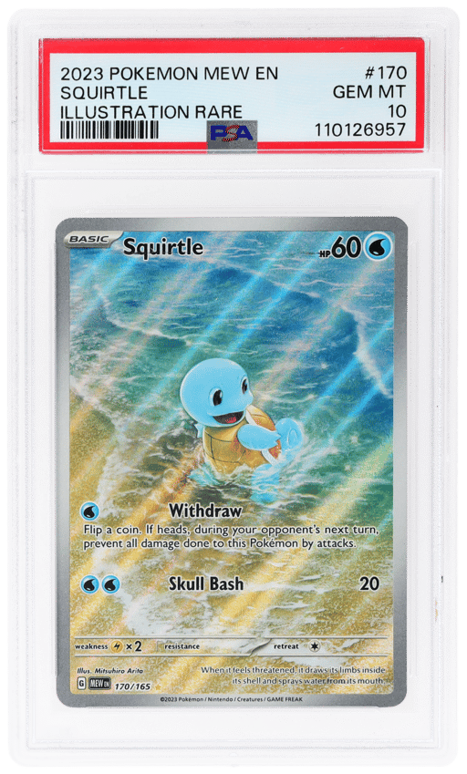2023 Pokemon Scarlet and Violet 151 Illustration Rare Squirtle #170 PSA 10