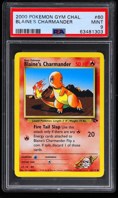 2000 Pokemon Gym Challenge Blaine's Charmander #60 PSA 9