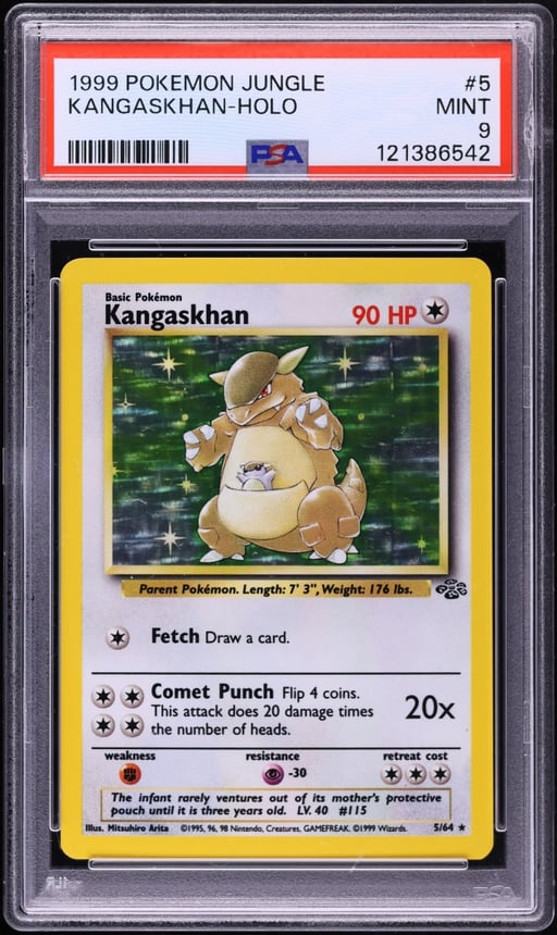 1999 Pokemon Jungle Holo Kangaskhan #5 PSA 9 MINT